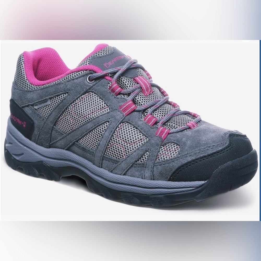 NEW Women’s 8 Bearpaw Olympus Hiking Sneakers NIB Shoes Dark Gray Charcoal Pink